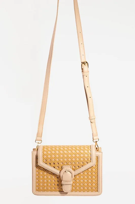 Woven Pattern Rectangle Clutch