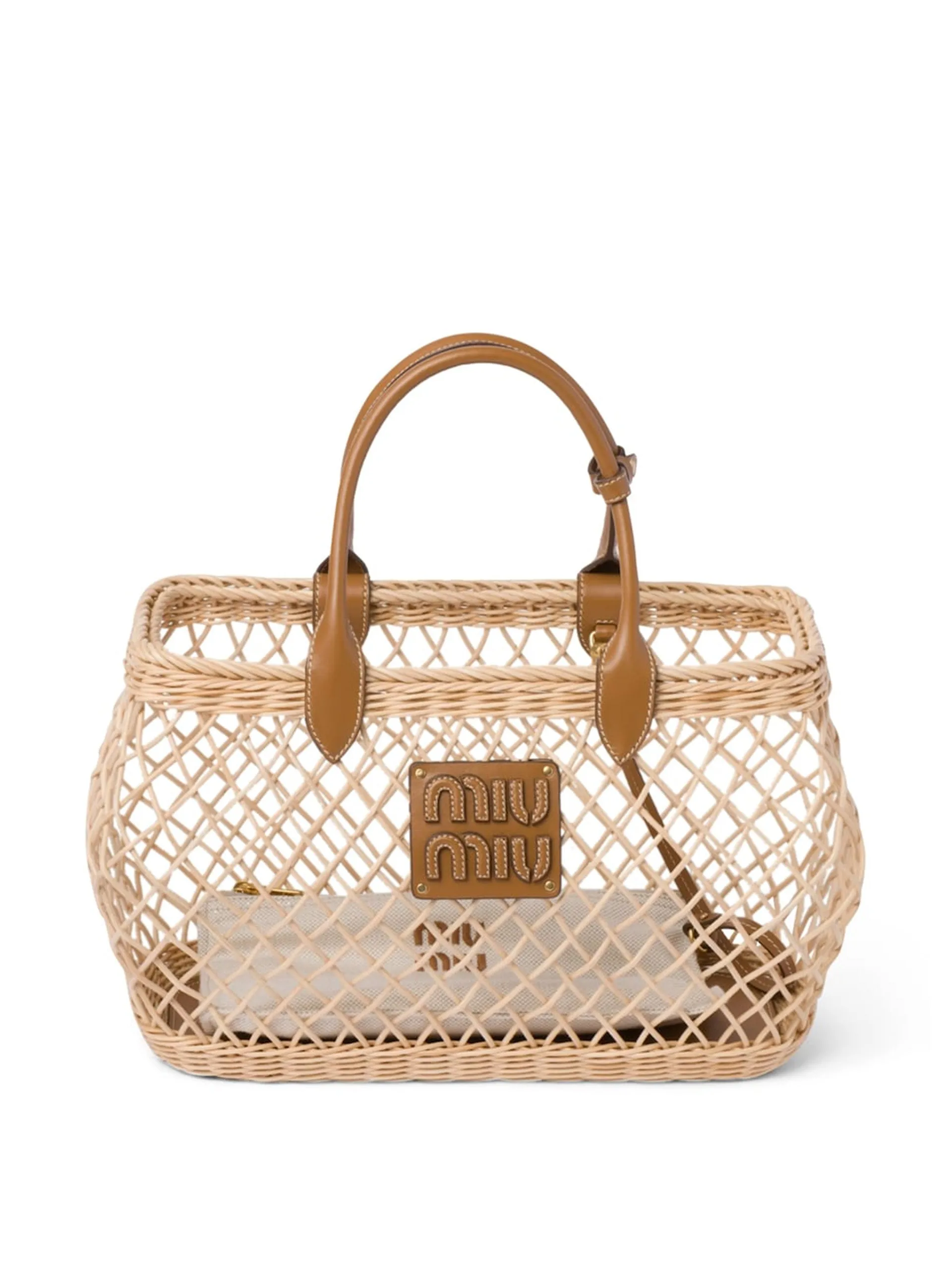 Woven raffia tote bag
