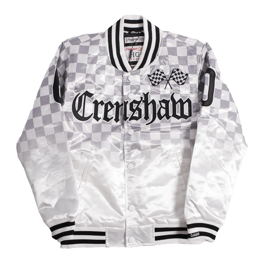 YOUTH BOOGIE CRENSHAW SATIN JACKET WHITE