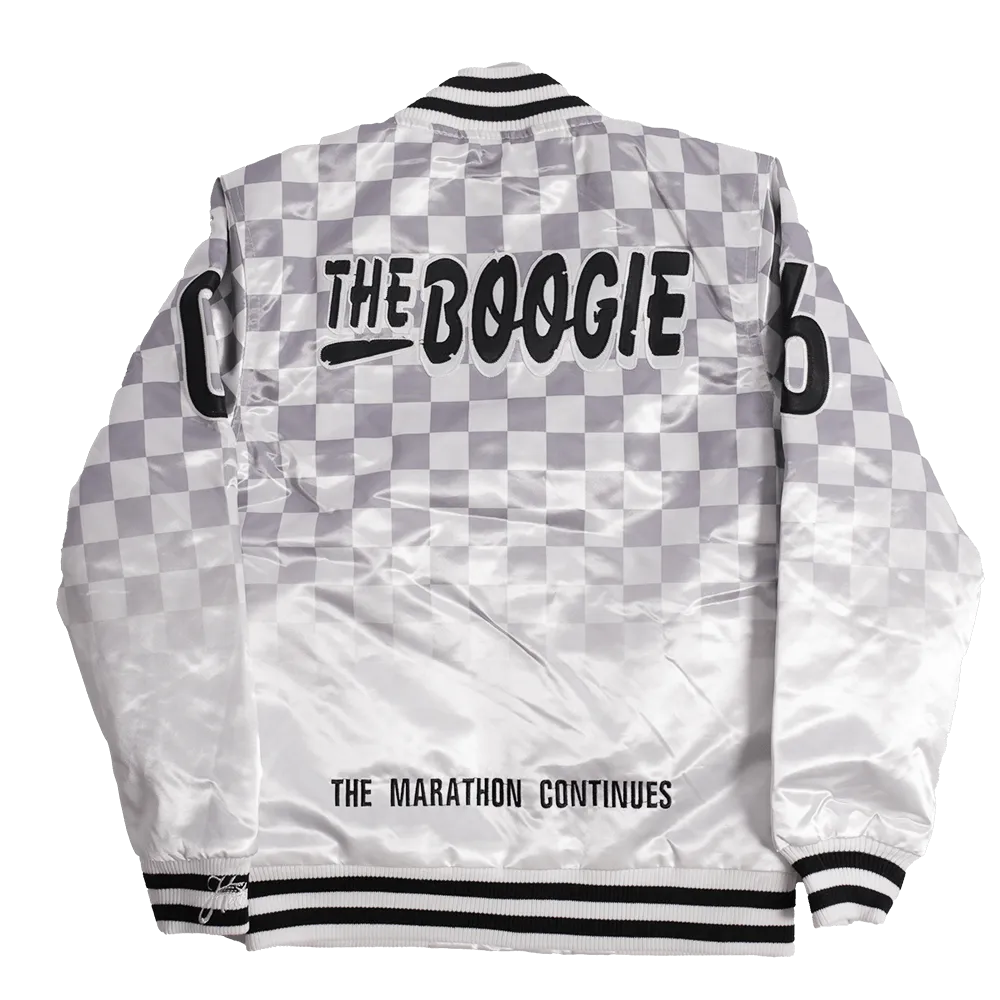 YOUTH BOOGIE CRENSHAW SATIN JACKET WHITE